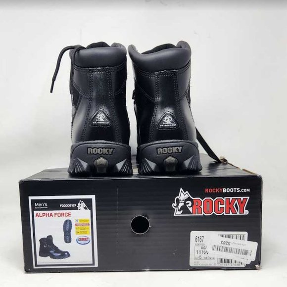 Men\'s 11.5W Rocky Boots Alpha Force combat comp toe FQ0006167 11.5 Wide main image 11
